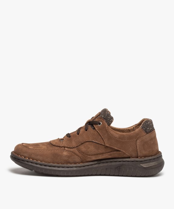 Derbies homme confort dessus cuir uni – Zen Air vue3 - ZEN AIR - GEMO