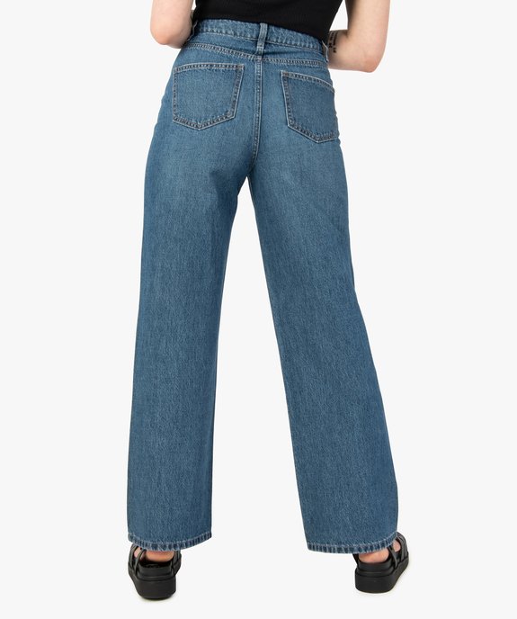 Jean femme coupe large taille haute vue3 - GEMO(FEMME PAP) - GEMO