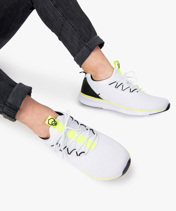 Baskets homme façon socquettes en mesh à lacets vue1 - GEMO (SPORTSWR) - GEMO