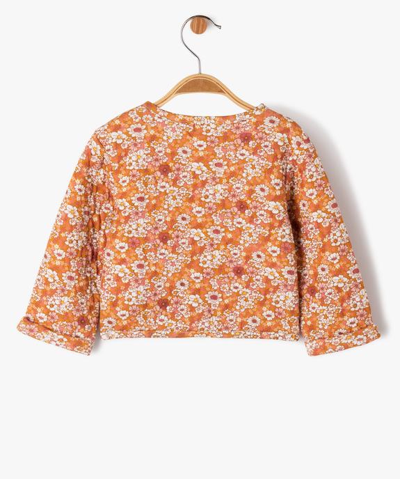 Sweat matelassé boutonné bébé fille - LuluCastagnette vue3 - LULUCASTAGNETTE - GEMO