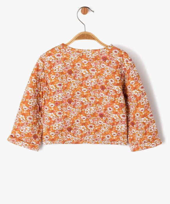Sweat matelassé boutonné bébé fille - LuluCastagnette vue3 - LULUCASTAGNETTE - GEMO