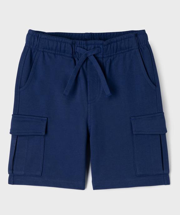 Bermuda en maille coupe cargo garçon vue1 - GEMO (ENFANT) - GEMO