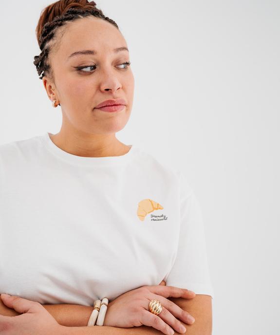 Tee-shirt manches courtes avec motif femme grande taille vue3 - GEMO 4G GT - GEMO