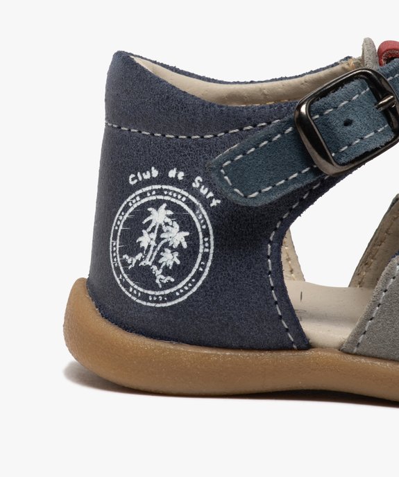 Sandales premiers pas bébé garçon dessus cuir vue6 - GEMO(BEBE DEBT) - GEMO