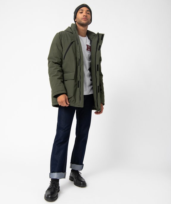 Parka homme multi-poches à capuche vue5 - GEMO (HOMME) - GEMO