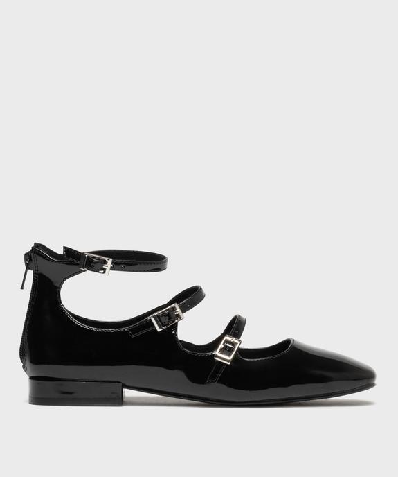 Ballerines vernies avec brides et zip au talon femme - Follow Me vue1 - FOLLOW ME - GEMO