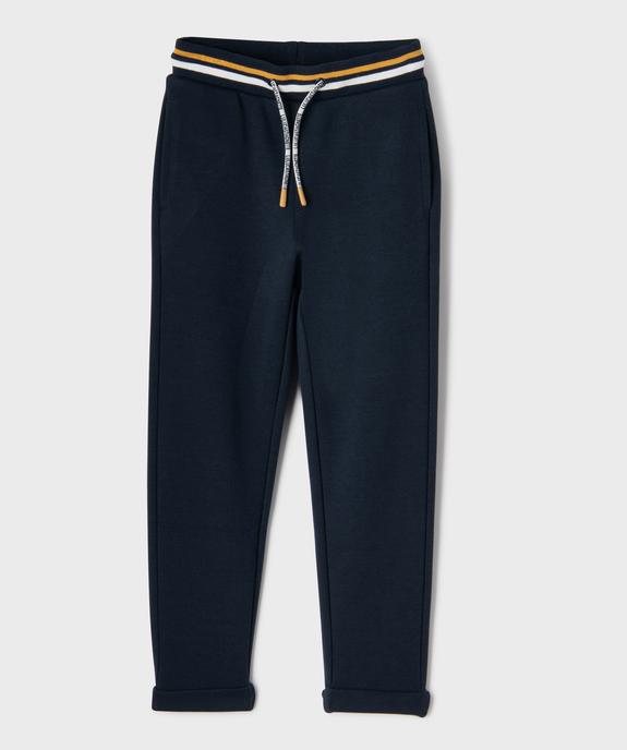 Pantalon de jogging en maille piquée extensible garçon - LuluCastagnette vue1 - LULUCASTAGNETTE - GEMO