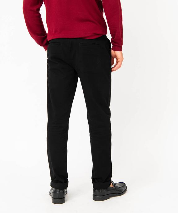 Pantalon chino en coton stretch uni homme vue3 - PREMIER PRIX BY GEMO - GEMO