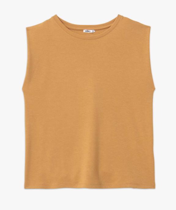 Tee-shirt femme sans manches avec large col rond vue4 - GEMO(FEMME PAP) - GEMO