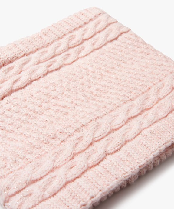 Echarpe snood torsadée doublée peluche fille vue2 - GEMO 4G FILLE - GEMO