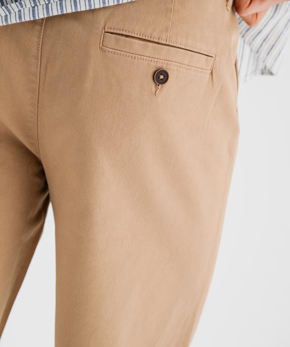 Bermuda chino coupe regular en coton stretch homme vue4 - GEMO 4G HOMME - GEMO