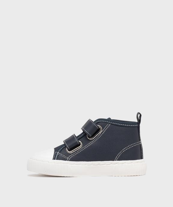 Baskets montantes en toile enduite fermeture scratch garçon - 5 Miles vue3 - 5 MILES GEMO FOR GOOD - GEMO