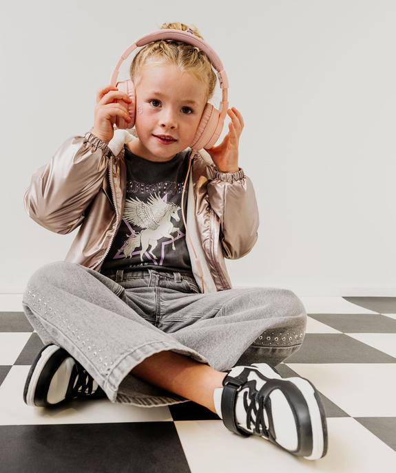 Tee-shirt manches longues imprimé à strass fille vue5 - GEMO (ENFANT) - GEMO