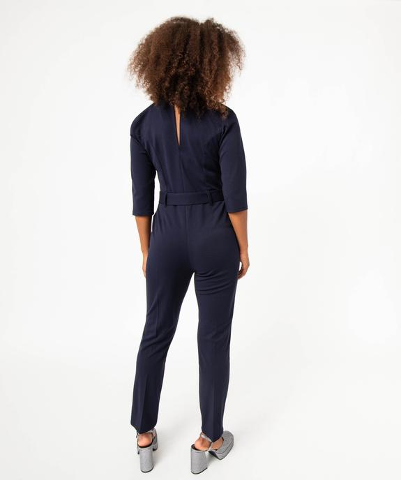 Combinaison pantalon avec col tailleur femme  vue3 - GEMO(FEMME PAP) - GEMO