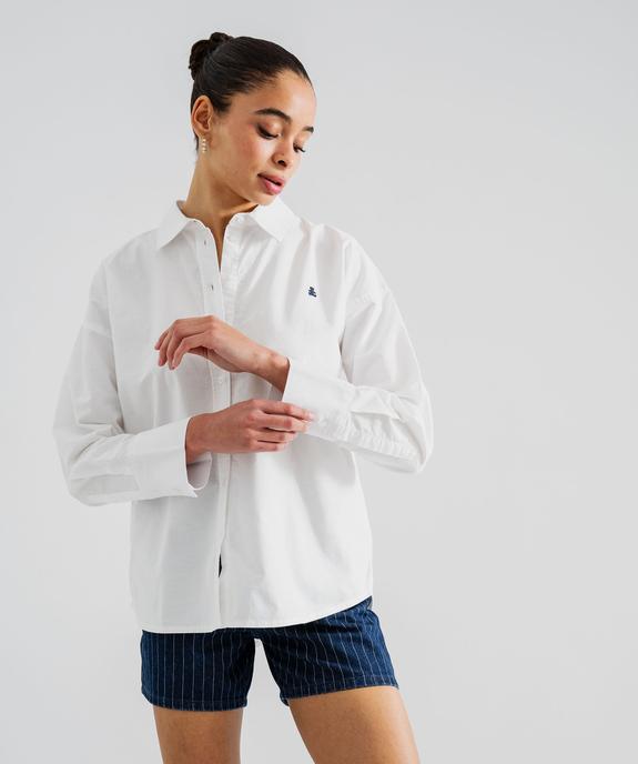 Chemise en coton coupe ample femme - LuluCastagnette vue2 - LULU CASTAGNETTE GEMO FOR GOOD - GEMO