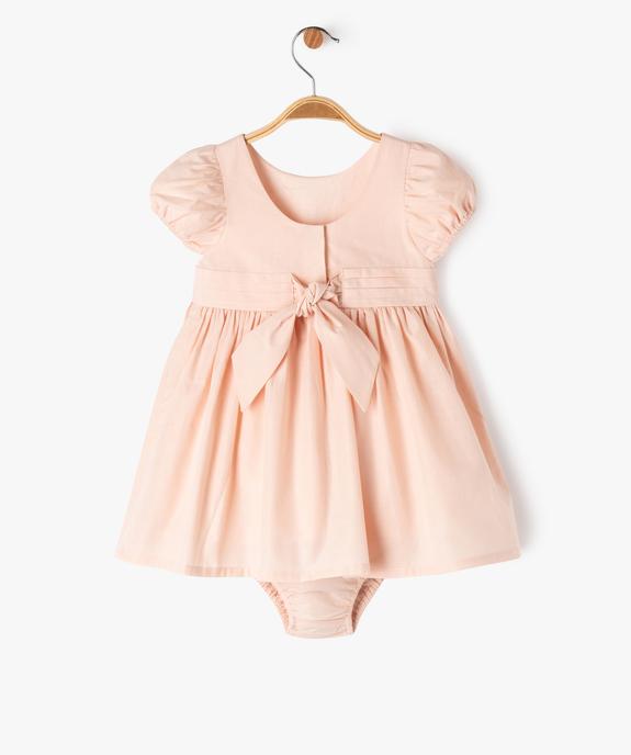 Ensemble 2 pièces robe de cérémonie et bloomer bébé fille vue3 - GEMO(BEBE DEBT) - GEMO