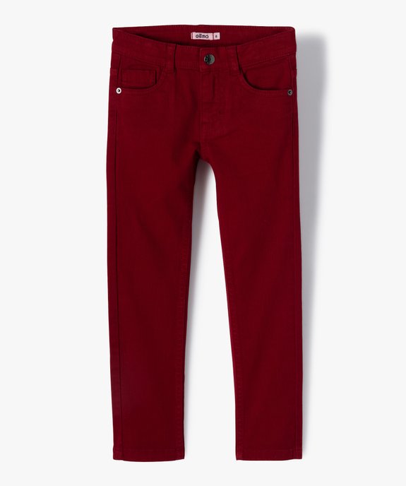 Pantalon garçon uni coupe Slim extensible  vue1 - GEMO 4G GARCON - GEMO