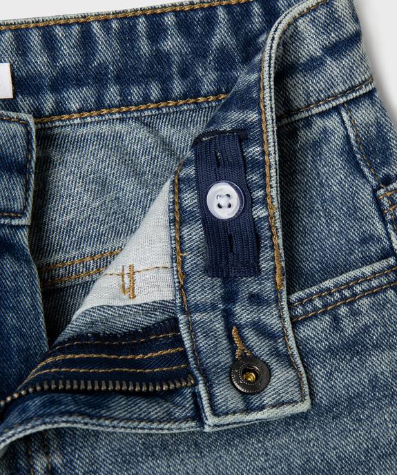 Short en jean coupe Skater avec taille ajustable garçon vue3 - GEMO (ENFANT) - GEMO