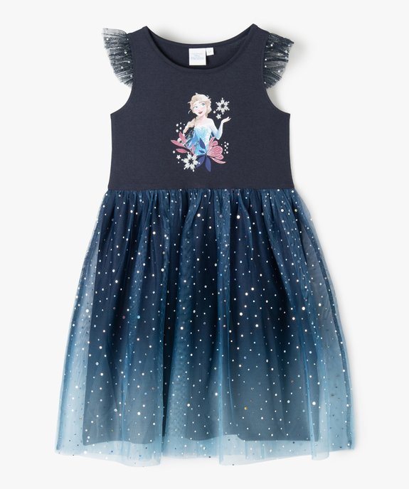 Robe fille en tulle et coton - La Reine des Neiges vue1 - REINE DES NEIGE - GEMO