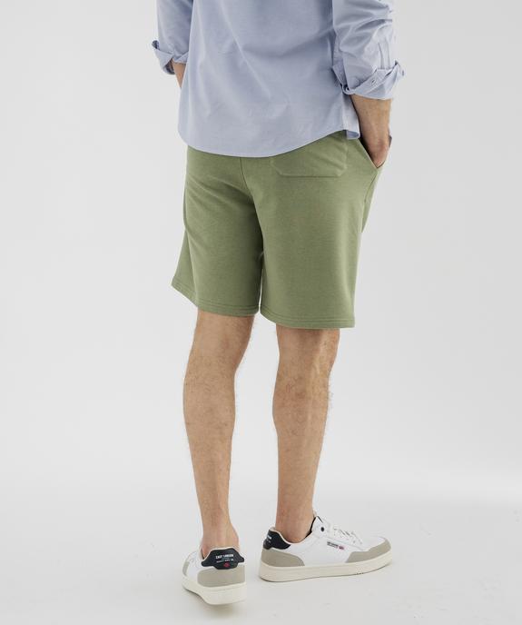 Bermuda en maille French Terry avec taille ajustable homme vue3 - GEMO 4G HOMME - GEMO