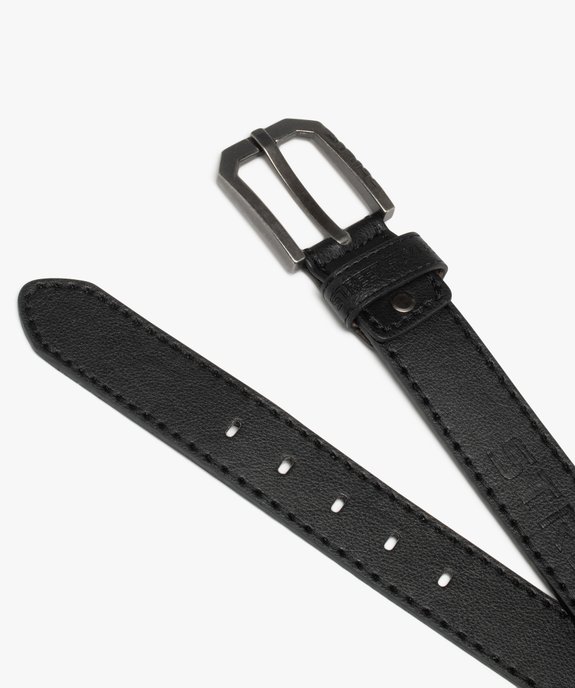 Ceinture en matière grainée avec inscription gravée homme vue3 - GEMO (ACCESS) - GEMO
