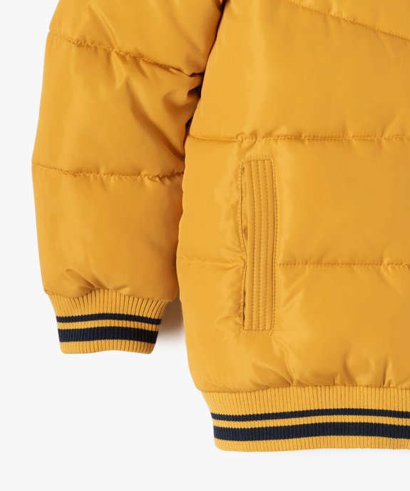 Blouson garçon matelassé et déperlant à doublure chaude vue3 - GEMO (ENFANT) - GEMO