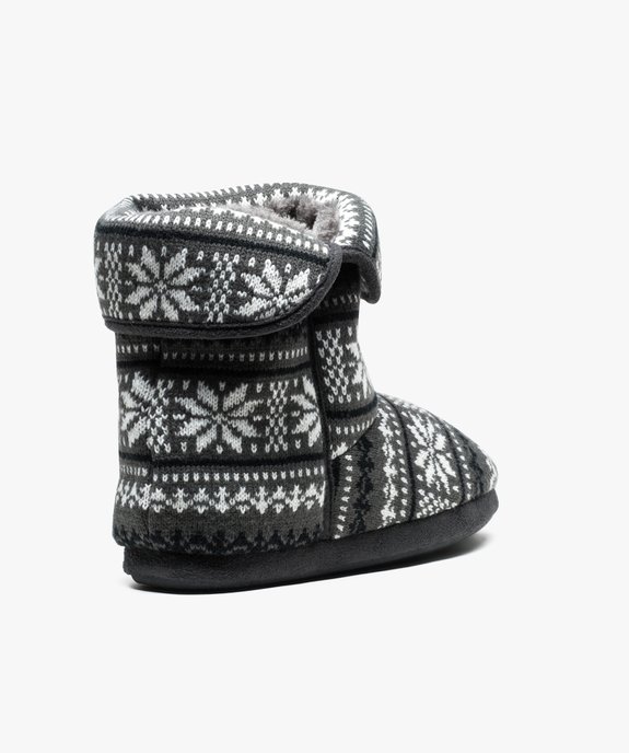 Chaussons montants fourrés à motifs vue4 - GEMO(HOMWR HOM) - GEMO