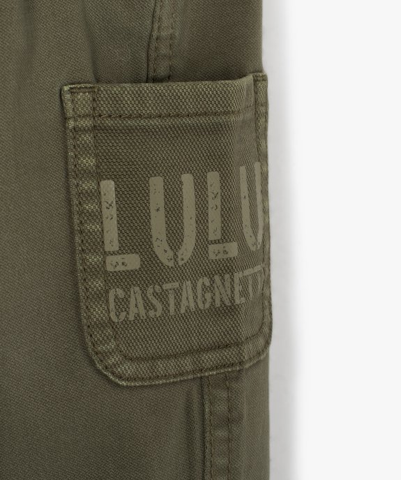 Pantalon bébé garçon cargo à ceinture - LuluCastagnette vue3 - LULUCASTAGNETTE - GEMO