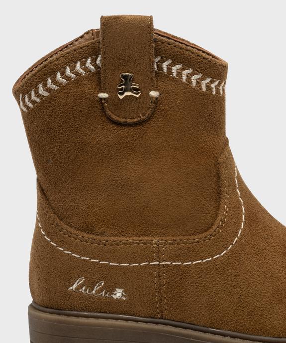 Boots western zippées en suédine fille - LuluCastagnette vue6 - LULUCASTAGNETTE - GEMO