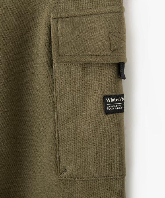 Pantalon cargo molletonné garçon vue3 - GEMO (JUNIOR) - GEMO