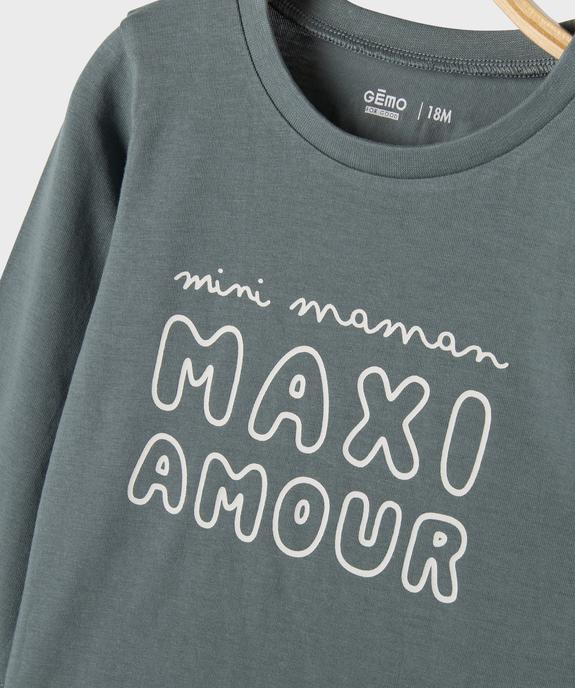 Tee-shirt manches longues à message bébé garçon vue2 - GEMO(BEBE DEBT) - GEMO