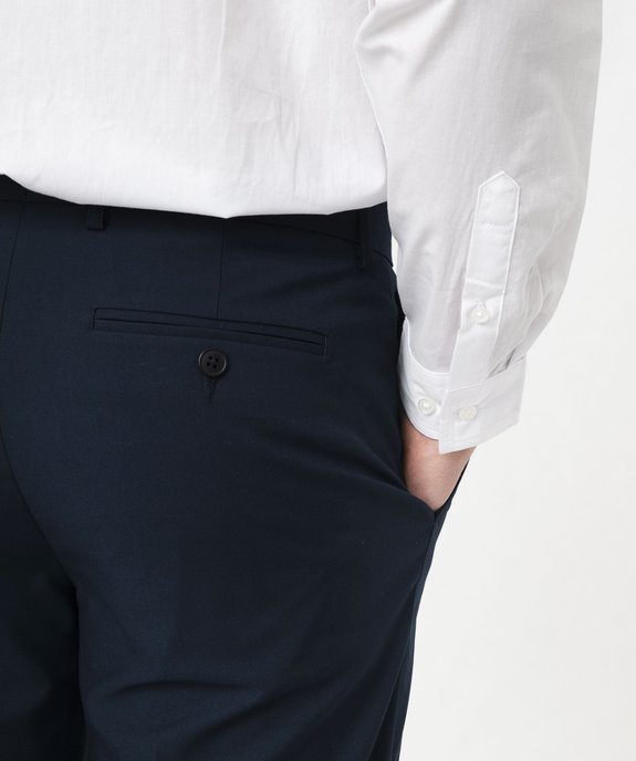 Pantalon de costume homme en toile coupe droite vue2 - GEMO 4G HOMME - GEMO
