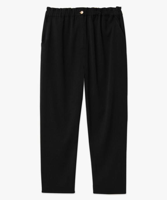 Pantalon femme grande taille en toile coupe large vue4 - GEMO (G TAILLE) - GEMO