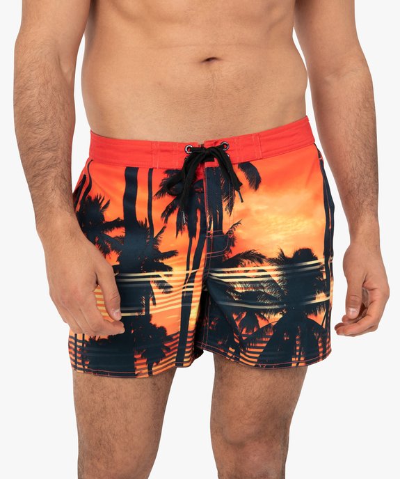 Short de bain homme à motifs palmiers - Freegun vue2 - FREEGUN - GEMO