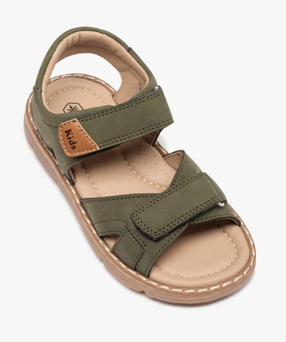 Sandales garçon à brides unies fermeture scratch sport chic vue5 - GEMO (ENFANT) - GEMO