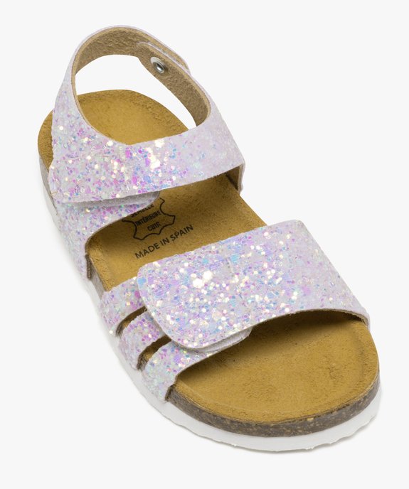 Sandales avec brides à scratch pailletées fantaisie fille vue5 - LOVELY WINGS - GEMO