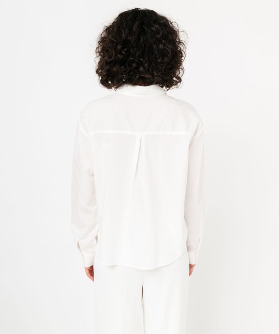 Chemise à manches longues coupe large et courte femme vue3 - GEMO(FEMME PAP) - GEMO