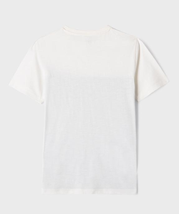 Tee-shirt manches courtes en jersey de coton flammé garçon vue3 - GEMO 4G GARCON - GEMO