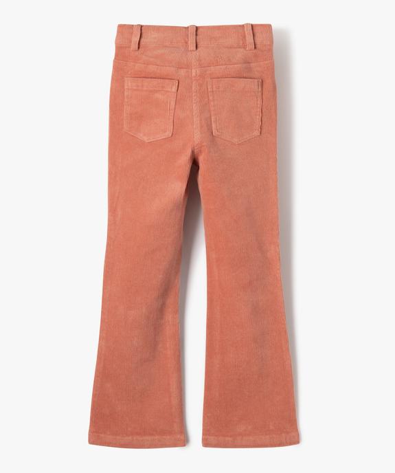 Pantalon en velours côtelé coupe flare fille vue3 - GEMO (ENFANT) - GEMO