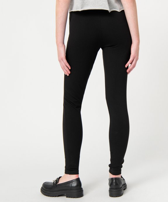Legging femme avec surpiqûres et zip fantaisie vue3 - GEMO(FEMME PAP) - GEMO
