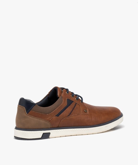 Derbies style tennis à semelle contrastée homme vue5 - GEMO (CASUAL) - GEMO