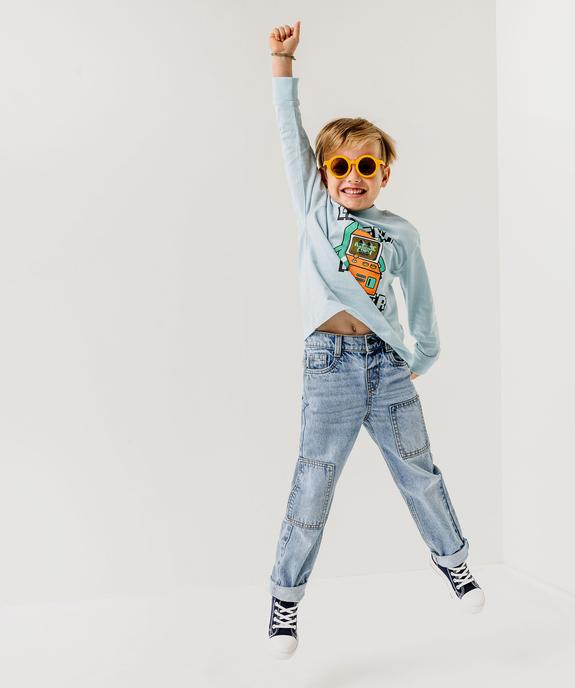 Jean large avec pièces garçon vue4 - GEMO (ENFANT) - GEMO