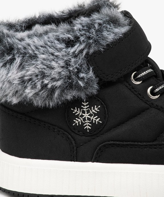 Baskets fille mid-cut unies avec col fourré vue6 - GEMO (ENFANT) - GEMO