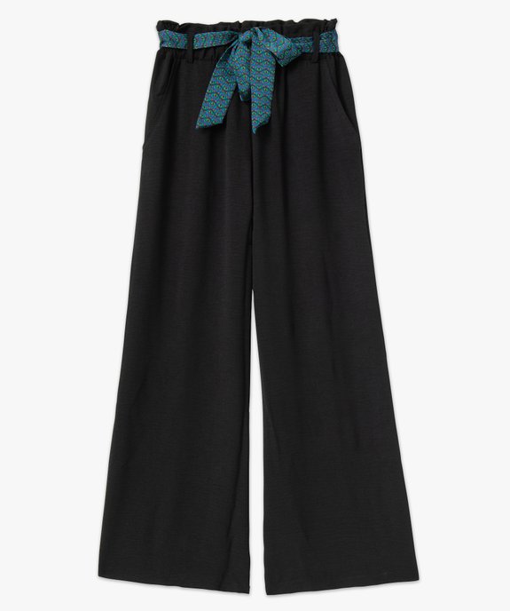 Pantalon en maille fluide avec ceinture imprimée femme vue4 - GEMO(FEMME PAP) - GEMO