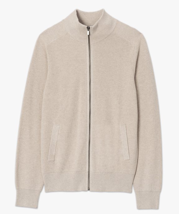 Gilet homme zippé à col montant vue4 - GEMO (HOMME) - GEMO
