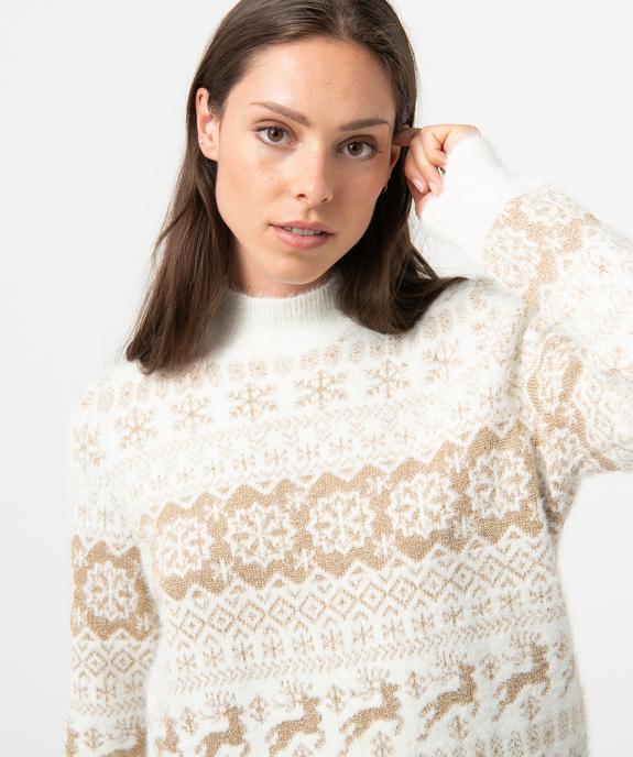 Pull de Noël femme motif jacquard vue1 - GEMO(FEMME PAP) - GEMO
