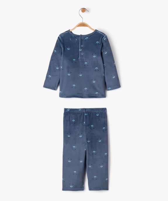 Pyjama en velours 2 pièces à motifs ourson bébé garçon vue3 - GEMO(BB COUCHE) - GEMO