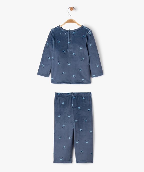 Pyjama en velours 2 pièces à motifs ourson bébé garçon vue3 - GEMO(BB COUCHE) - GEMO