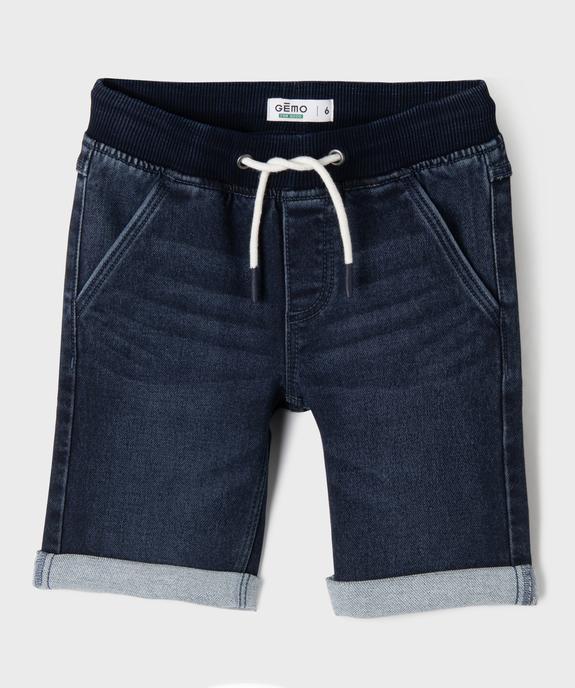 Short en jean stretch regular avec taille ajustable garçon vue1 - GEMO 4G GARCON - GEMO