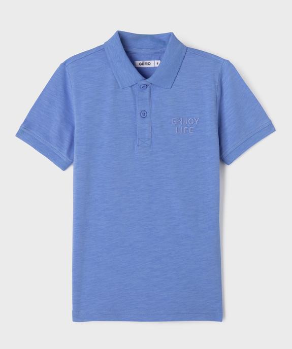 Polo manches courtes brodé garçon vue1 - GEMO (ENFANT) - GEMO